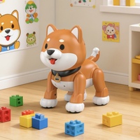 Perro Robot de Juguete RC Inteligente, Shiba Inu y Husky, de Plástico, Eléctrico e Interactivo, con Música y Baile para Niños, Interior y Exterior