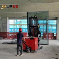 Outil de levage de verre robuste de 800 kg, robot d'installation de verre mobile avec six ventouses