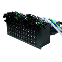 Câble répartiteur XLR 48 canaux, double tronc, boîtier de scène audio 19 pouces pour montage en rack avec pigtail XLR pour sonorisation en direct