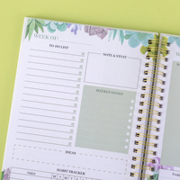 Vente en gros de planificateur à couverture rigide et personnalisée Journal de soins personnels Journaux de gratitude quotidiens Planners hebdomadaires et mensuels Carnets pour étudiants