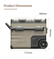 Réfrigérateur-congélateur portable à double zone 12V 24V pour voiture, avec protection de batterie et moniteur de tension, idéal pour le camping et la vie hors réseau