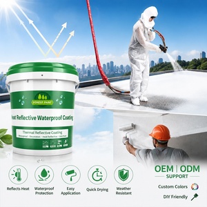 Fournisseurs de revêtements thermorégulateurs/peinture acrylique imperméable pour murs extérieurs - Peinture réfléchissante de la lumière du soleil et des rayons infrarouges - Product Image 1