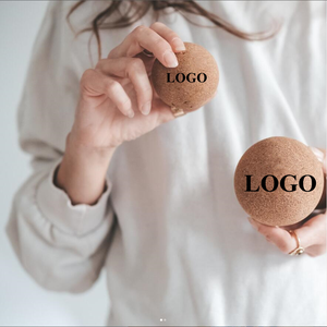 Logotipo personalizado ecológico disponible Fitness Yoga Ball Corcho Masaje Madera Yoga Corcho <span class=keywords><strong>Bola</strong></span> de masaje - Product Image 1