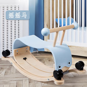 Bambini colorati in legno Kiddie Ride Horse Toddler Scooter Baby Walker attività educativa Montessori Ride-On giocattoli in legno per bambini - Product Image 4