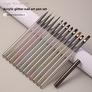 Pinceau à ongles en fibres synthétiques, pointe fine pour le dessin de lignes de précision, gel micron, manucure - Product Image 1