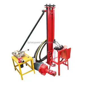 portable small electric air compressor Pneumatic Hydraulic driven hammer drilling rig machine