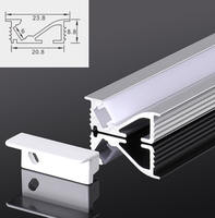 Bande LED ultra-mince personnalisable en gros, profil en alliage d'aluminium série 6000, taille personnalisée, décoration de plafond carrée