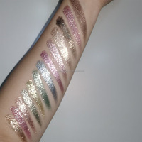 Palette de Fards à Paupières Métalliques 6 Couleurs Très Nacrée Poudre de Mica Pailletée, Très Pigmentée, Imperméable, Diamant, Végane, Fard à Paupières Personnalisé
