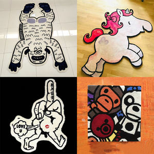 Tapis Hypebeast, statues, décoration intérieure, tapis tête de femme, tapis personnalisé imprimé en gros - Product Image 3