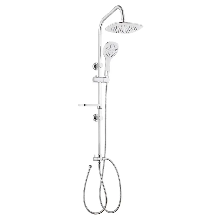G821154 Modern Wall Mounted Showers System Bathroom Rainfall Shower Head Combo Set Complete Brass Hot And Cold