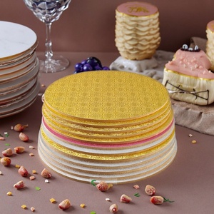 Sunshine Custom Food Grade Round MDF <b>Cake</b> <b>Board</b> Silver Gold Birthday Masonite <b>Cake</b> Bottom Support Thickened MDF <b>Cake</b> <b>Board</b> - Product Image 1