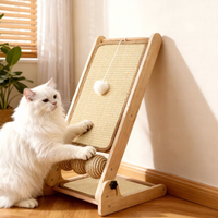 Griffoir vertical triangulaire réglable pour chat, arbre à chat durable, jouet d'auto-entretenissement résistant aux griffures et anti-déchirure