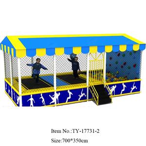 <span class=keywords><strong>Trampoline</strong></span> de fitness <span class=keywords><strong>rectangulaire</strong></span> d'intérieur de 8 pieds pour salle de sport à domicile et parc d'attractions avec toit de tente d'exercice <span class=keywords><strong>Trampoline</strong></span> pour enfants et adultes - Product Image 1