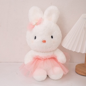 Đồ Chơi Thỏ Nhồi Bông Hình Thú Nhồi Bông Mềm Nhỏ Dễ Thương Cho Bé Gái Tai Thỏ Mềm Màu Hồng Mặc Váy Cổ Điển Màu Hồng - Product Image 2