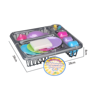 Juego de té para niños y niñas, accesorios de cocina, platos de juguete, tetera, utensilios de cocina, juego de regalo - Product Image 6