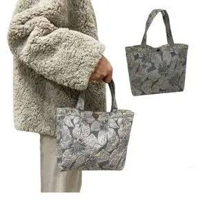 Bon marché multifonction bien fait fleur Sweert Jacquard motif dames épaule fourre-tout sacs d'épicerie pour les jeunes adolescents