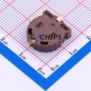 BS-12-B3AA017 Button & Strip Battery Connector SMD Connector Battery Holder CR1220 Phosphor Bronze Gold - Product Image 2