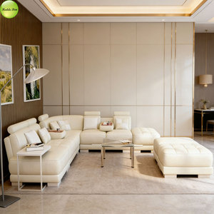 Factory Custom L-Shape <strong>Corner</strong> Living Room <strong>Sofa</strong> <strong>Set</strong> 6 7 Seat Leather <strong>Cover</strong> Sectional Modular Couch For Apartment Villa Hotel 5004 - Product Image 6