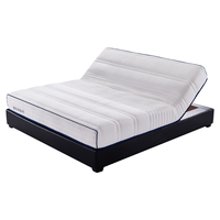 Matelas intelligent réglable avec inclinaison tête et pieds, hybride latex et mousse à mémoire de forme, zéro gravité pour sommier réglable
