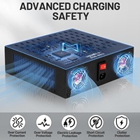 Station de charge de bureau silencieuse et à dissipation thermique avec 160 ports USB, chargeur rapide avec interrupteur d'alimentation 800W pour plusieurs appareils