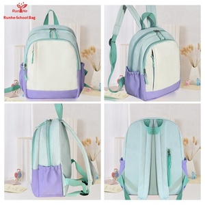 Hojo Training Class Custom Logo Zipper Double Shoulder Straps Girls 2025 New Model Color-Contrast <b>Lightweight</b> School <b>Backpack</b> - Product Image 2