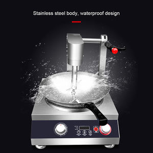 Wok électrique professionnel pour la restauration avec couvercle en verre, composant moteur, <span class=keywords><strong>robot</strong></span> de cuisson pour restaurants, pour la préparation de plats sautés - Product Image 5