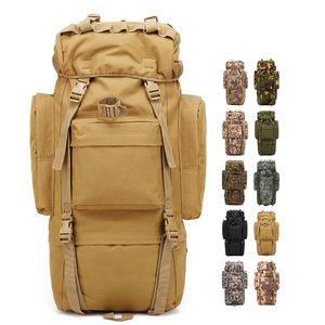 Anhui 367 grand sac à dos tactique de 65L, sac à dos de randonnée de Trekking étanche de haute qualité avec housse de pluie - Product Image 1