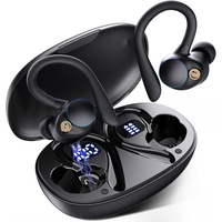 Écouteurs intra-auriculaires à crochet YYK-580, sans fil, sportifs, avec affichage numérique LED, étui de charge intelligent, étanchéité IPX7 – Vente Flash