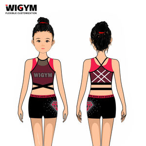 Uniformes de entrenamiento de porristas sublimados de diseño personalizado para niñas - Product Image 3