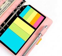 Carnet à spirale personnalisé pour la beauté, avec reliure à anneaux, bloc-notes imprimé, type mémo, et ensemble de notes autocollantes post-it
