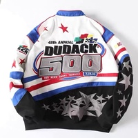Blouson de moto en coton pour homme, broderie intégrale personnalisée haut de gamme, style bomber, fabrication sur mesure OEM
