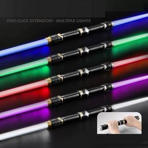 Nouveau <span class=keywords><strong>sabre</strong></span> laser LED Laser épée Rave Cosplay bâton lumineux enfants cadeaux Cool jouet Force FX FOC Blaster jouets avancés 2 en 1 - Product Image 6