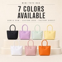 Sac fourre-tout léger et imperméable en nylon couleur bonbon avec fermeture éclair, idéal pour les essentiels quotidiens des femmes