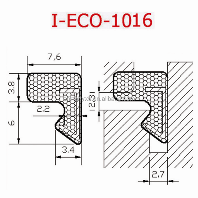High Qualtity PU Foam Seal with Drop Seal Design for Industrial Doors ...