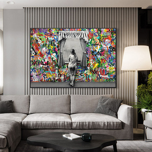Art de rue abstrait toile peinture drôle singe Graffiti affiche mur Art photo décor à la maison Pop Art peintures - Product Image 3