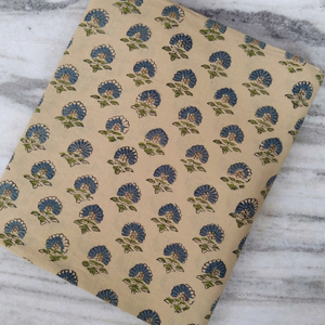 Premium Eco-Friendly Lightweight Block Print Cotton Cambric 60X60 Fabric for Home Decor Craft Boys Clothing & Bags - Product Image 1