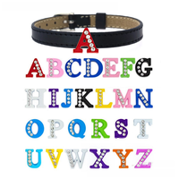 Dragonne porte-clés en cuir PU coloré avec breloque coulissante lettres 8mm, petite sangle pour fabrication de bijoux, accessoires DIY, cadeau