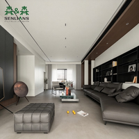 Mueble de TV Moderno de Lujo en Madera con Pantalla LED, Almacenamiento y Control Remoto para Sala de Estar