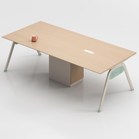 Table de conférence série Wenjie 2,4 m WJ-21, mobilier de bureau moderne, OEM/ODM, taille, couleur et logo personnalisables