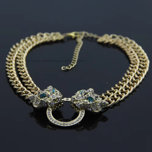 Collar Shang con Colgante de Cabeza de Leopardo, Cadena Corta para Clavícula, Collar de Moda Tanjing Lijing para Mujer - Product Image 2