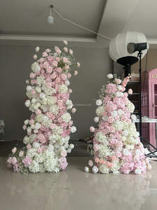 शादी की सजावट के लिए कृत्रिम शादी के फूल मेहराब की पृष्ठभूमि गुलाब हाइड्रेंजिया आर्क - Product Image 2