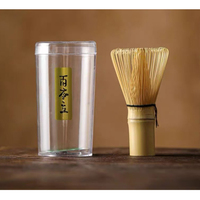 Fouet en bambou naturel personnalisé avec logo, fouet à matcha rond classique en bambou pour les outils à café et à thé
