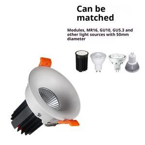 Kit de Iluminación <span class=keywords><strong>GU53</strong></span> LED, Módulo de Montaje Trasero Blanco Arena, Foco MR16 GU10, Anillo Metálico para Lámpara - Product Image 2