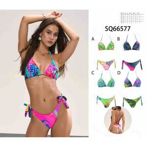 Set Bikini Multicolore Stampato Taglie 42 44 46 48 Costumi da Bagno per Donna Abbigliamento da Spiaggia - Product Image 1