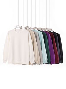 Fabricantes de ropa personalizados Otoño e Invierno básico 400G Color sólido cuello redondo sudadera suelta sudadera de manga larga para <span class=keywords><strong>hombre</strong></span> - Product Image 1