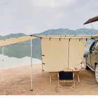 Tente latérale de voiture Kahki très vendue, en tissu Oxford, résistante aux UV, imperméable, pare-soleil, auvent 2000-3000mm, quatre saisons