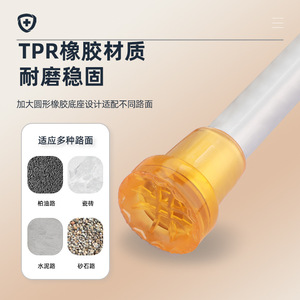 Béquilles axillaires médicales avec poignée TPR en alliage d'aluminium, aide à la marche confortable pour personnes âgées - Product Image 2