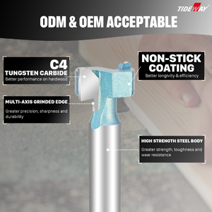 Tideway ดอกสว่านหัวกัดสำหรับงานไม้, ดอกสว่านสำหรับงานกัดเราเตอร์คาร์ไบด์หัวตัดความเร็วสูง - Product Image 5