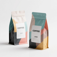Sacs à café personnalisés OEM, en aluminium avec fermeture éclair, étanches à l'humidité, qualité alimentaire, 120 oz, 500 g, pochette pour café vert, valve de dégazage, nourriture pour animaux