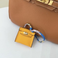 Mini Pendentif Sac Kelly Mignon, Pendentif Sac Platine Mini, Pochette Écouteurs, Porte-clés de Voiture pour Femme